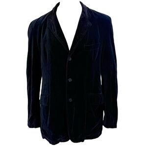 Burberry London Vintage Men’s Navy Velvet Blazer 44R